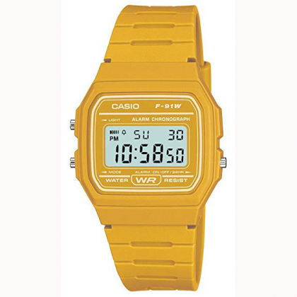 casio  F-91WC-4A amarillo